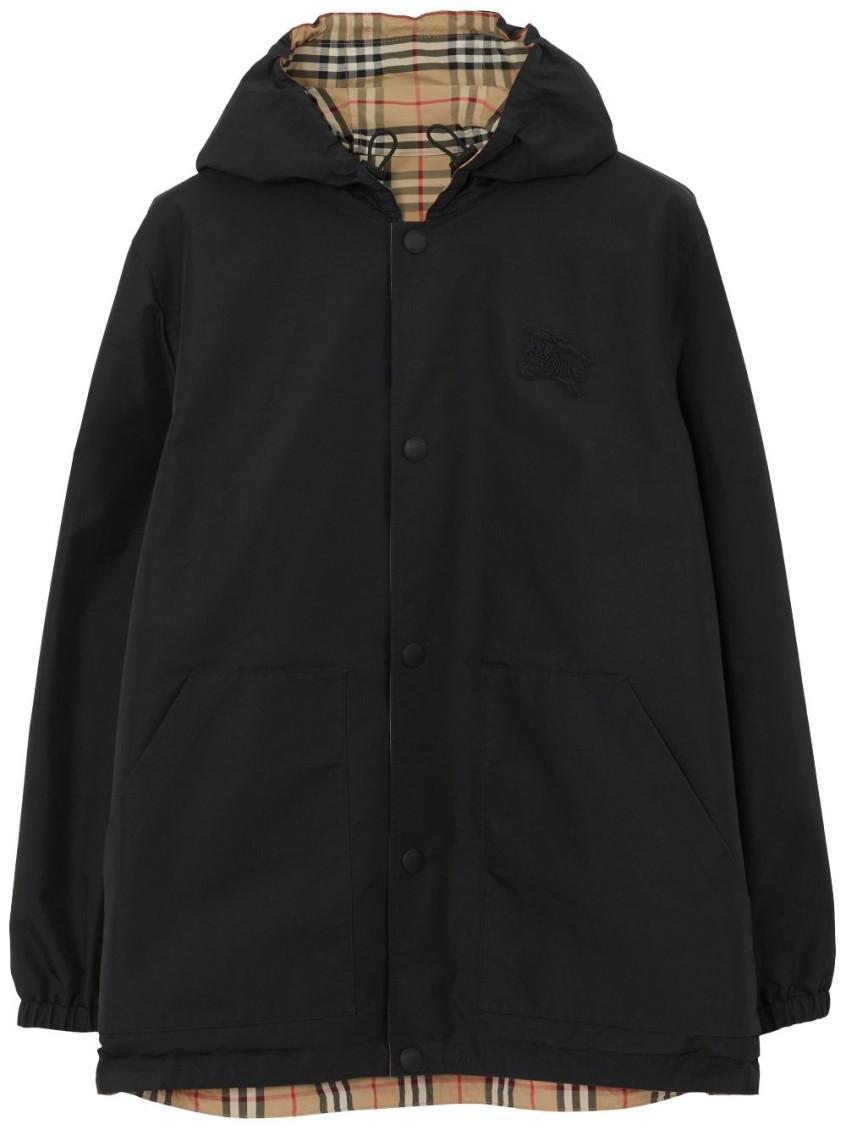 Reversible Check Jacket In Black Product Image