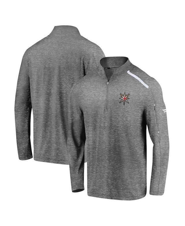 Mens Fanatics Heathered Gray Vegas Golden Knights Special Edition Quarter-Zip Jacket Product Image