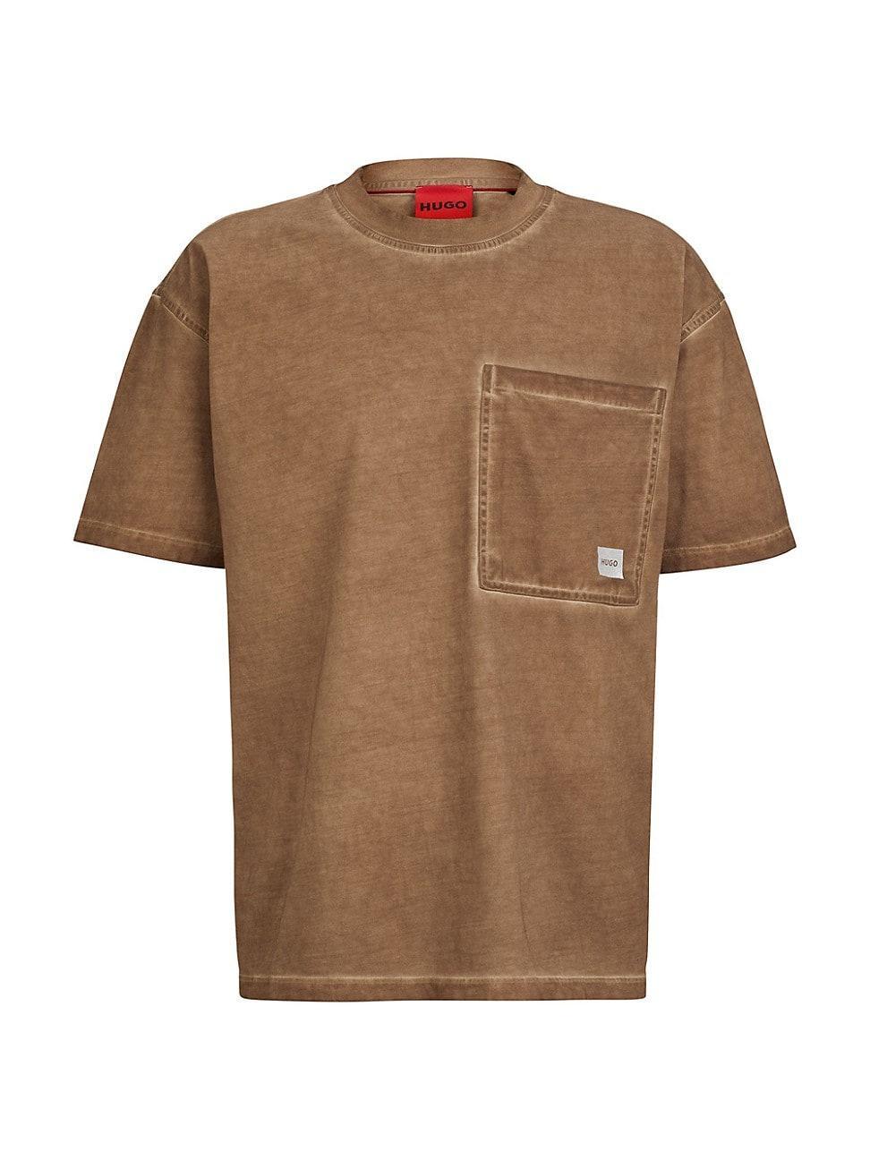 Mens Cotton-Jersey Oversize-fit T-Shirt with Logo Patch Product Image