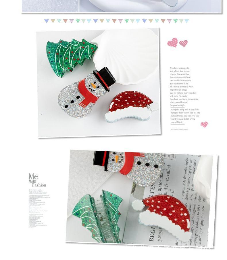 Christmas Acrylic Hair Clips (Various Designs) Product Image