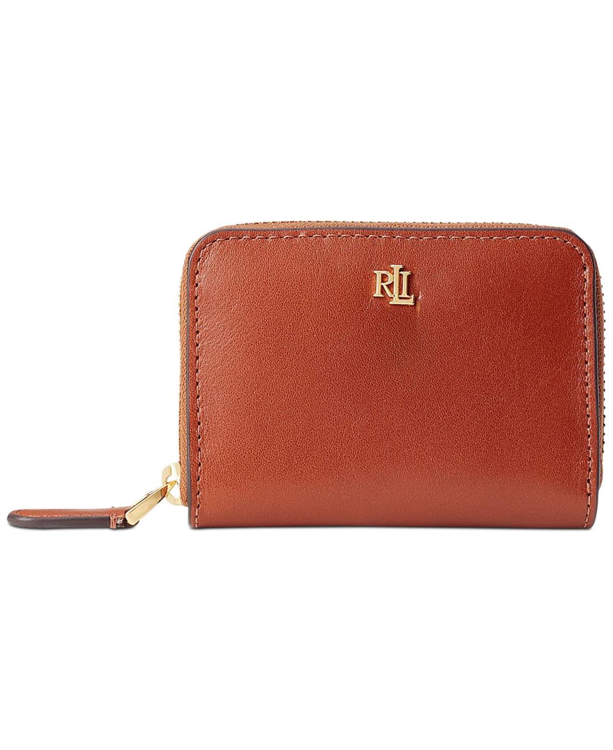 Womens Full-Grain Leather Small Zip Continental Wallet Product Image