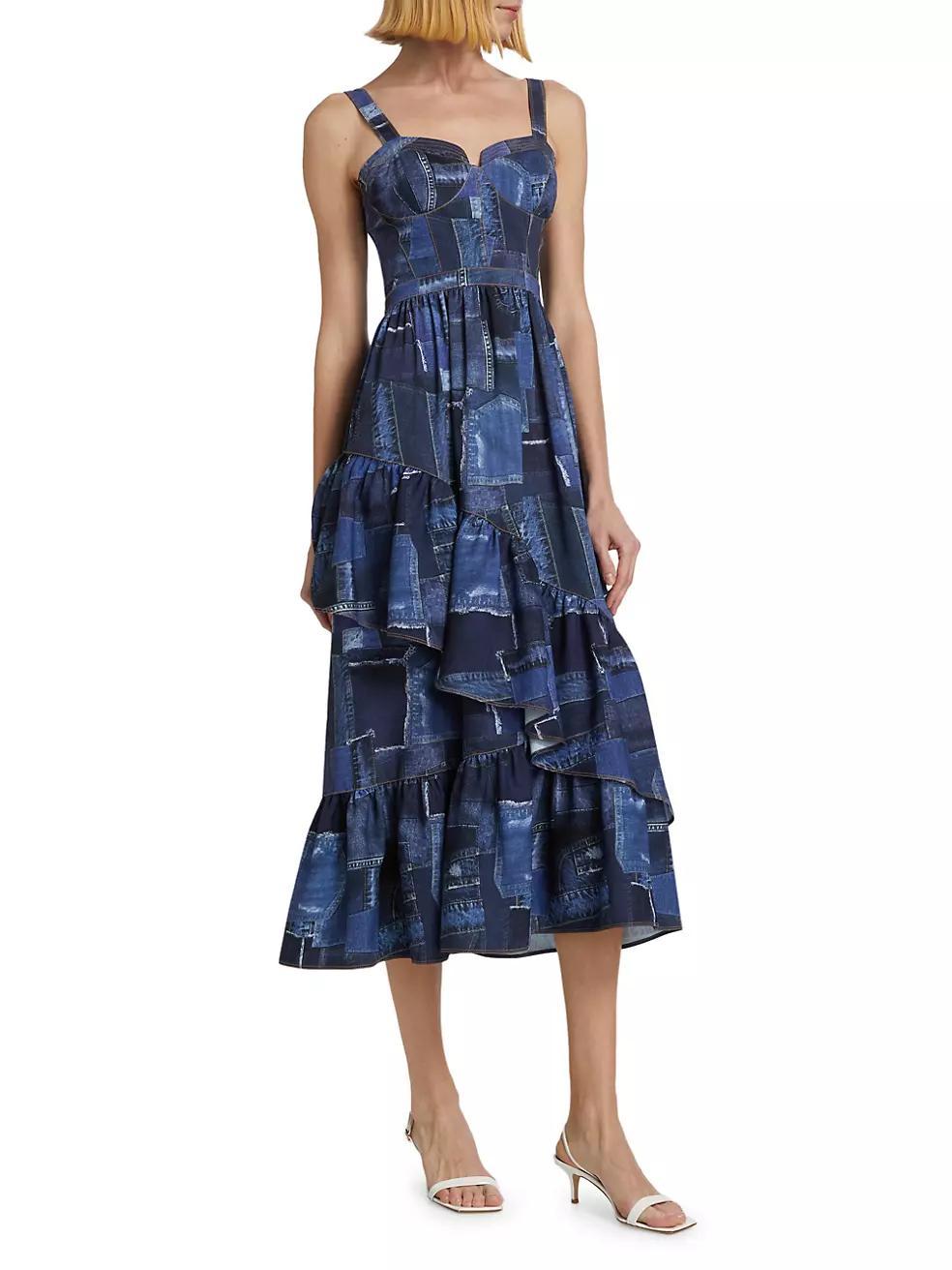 Jordyn Patchwork Cocktail Dress Product Image