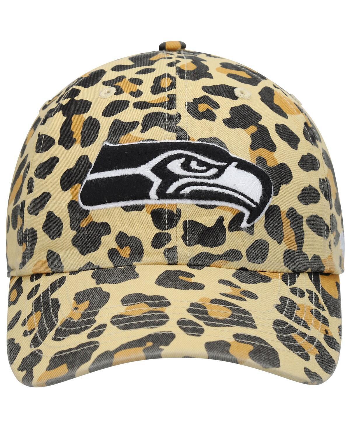 Womens 47 Tan Seattle Seahawks Bagheera Clean Up Allover Adjustable Hat Product Image