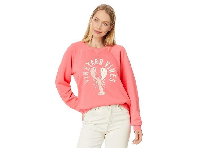 Vineyard Vines Crewneck Sweatshirt (Jetty Red) Women's Sweater Product Image