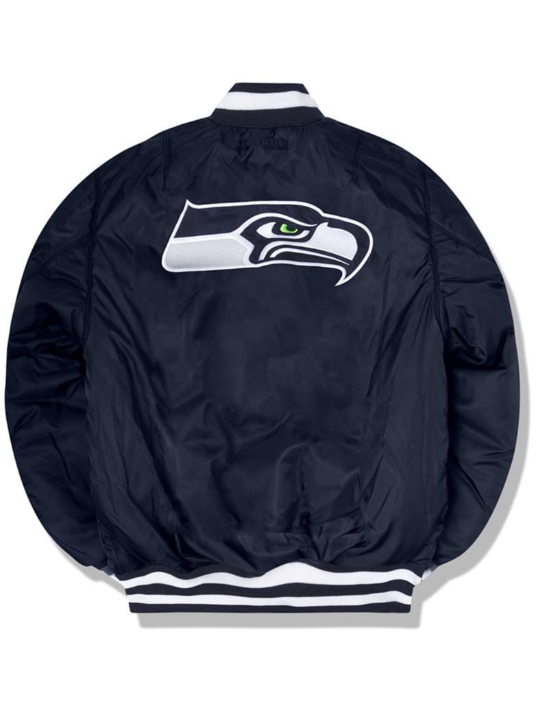 SEATTLE SEAHAWKS X ALPHA X NEW ERA MA-1 BOMBER JACKET Unisex Product Image