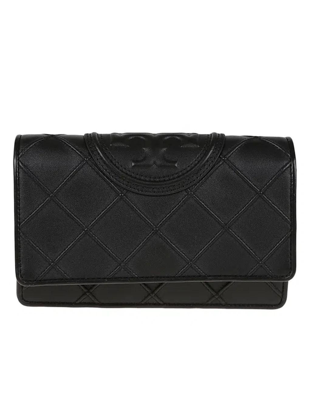 TORY BURCH Fleming Soft Chain Wallet In Black Product Image