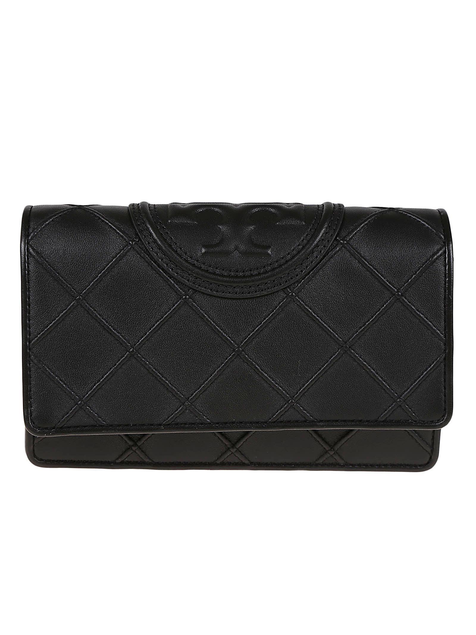 TORY BURCH Fleming Soft Chain Wallet In Black Product Image