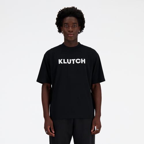 New Balance Mens New Balance X Klutch Pre-Game Chill T-Shirt - Mens White/Black Product Image