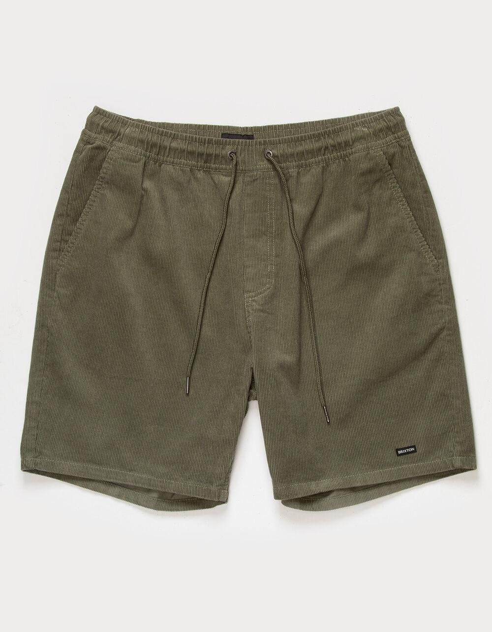 BRIXTON Leon Mens Elastic Waist Corduroy Shorts Product Image