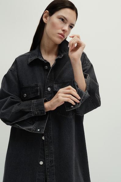 Oversized Denim Shirt Product Image