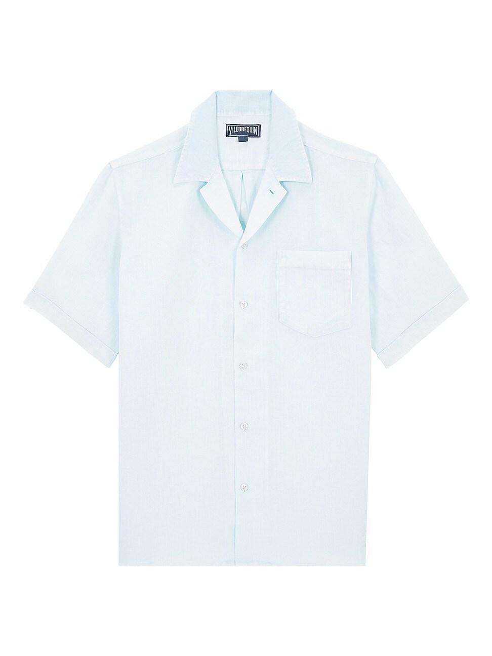 Mens Linen Pocket Camp Shirt Product Image