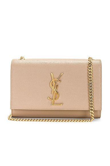 Saint Laurent Small Kate Chain Bag in Beige Product Image