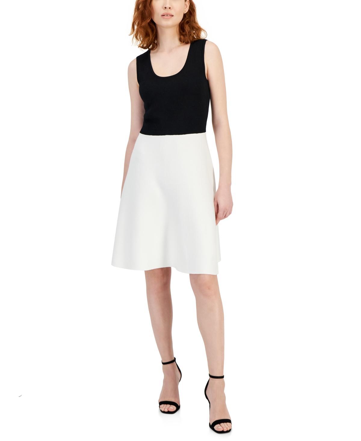 Tahari ASL Colorblock Sleeveless Sweater Dress Product Image