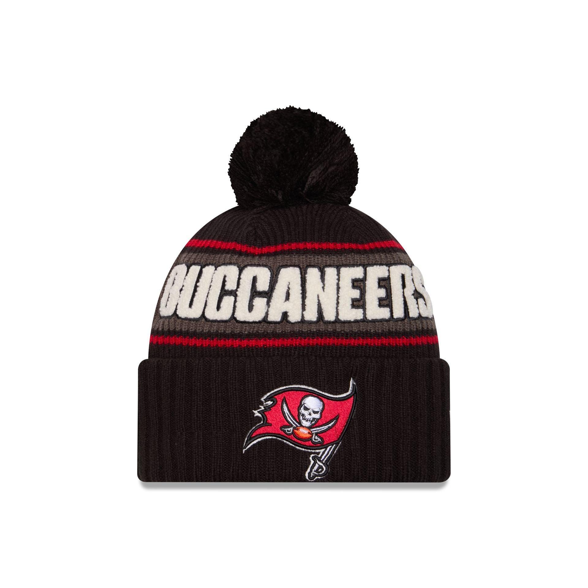 Tampa Bay Buccaneers 2024 Cold Weather Black Pom Knit Hat Male Product Image