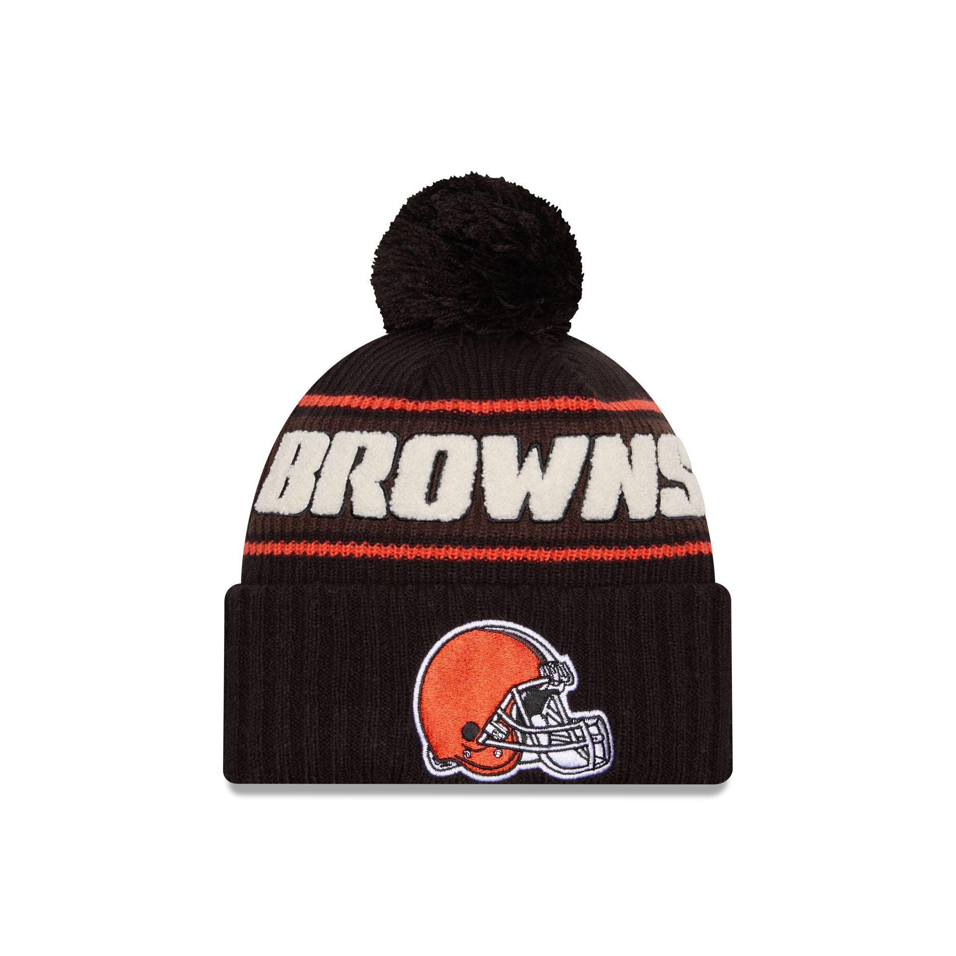 Cleveland Browns 2024 Cold Weather Black Pom Knit Hat Male Product Image