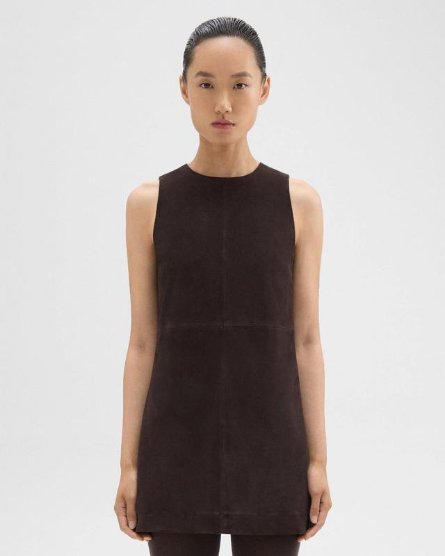 Shift Dress in Suede Product Image