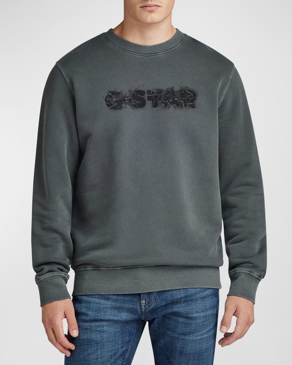 Mens Distressed Logo Sweatshirt Product Image