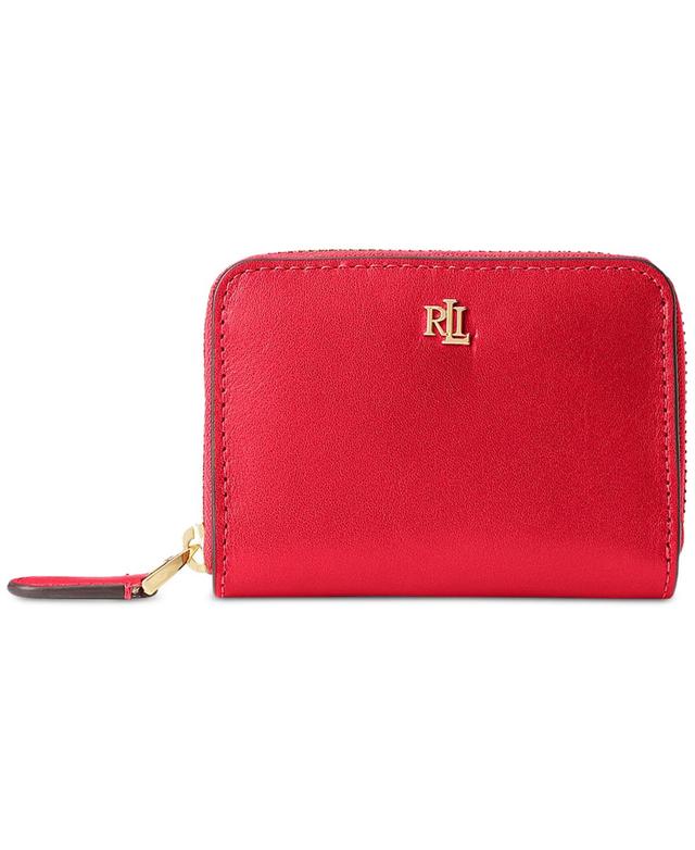 Womens Full-Grain Leather Small Zip Continental Wallet Product Image