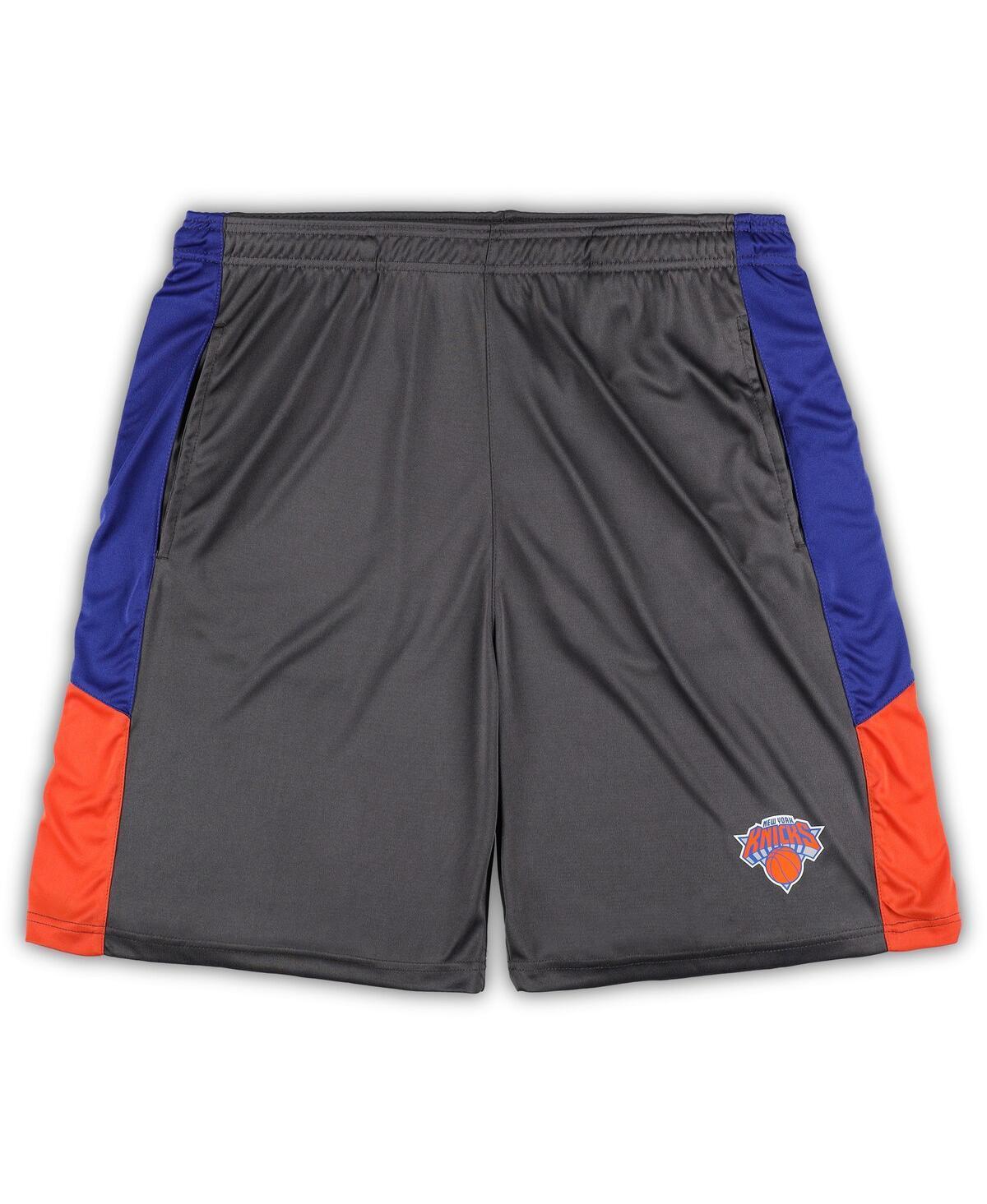 Mens Fanatics Branded Gray New York Knicks Big & Tall Shorts Product Image