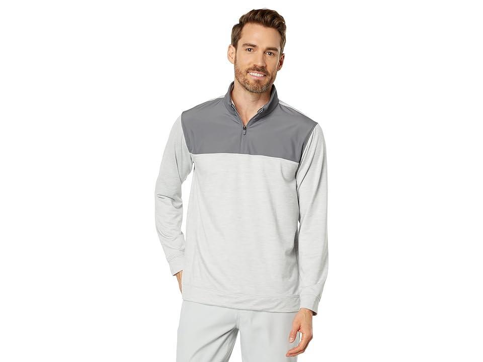 PUMA Golf Cloudspun Color-Block 1/4 Zip (Quiet Shade/High-Rise Heather) Men's Clothing Product Image