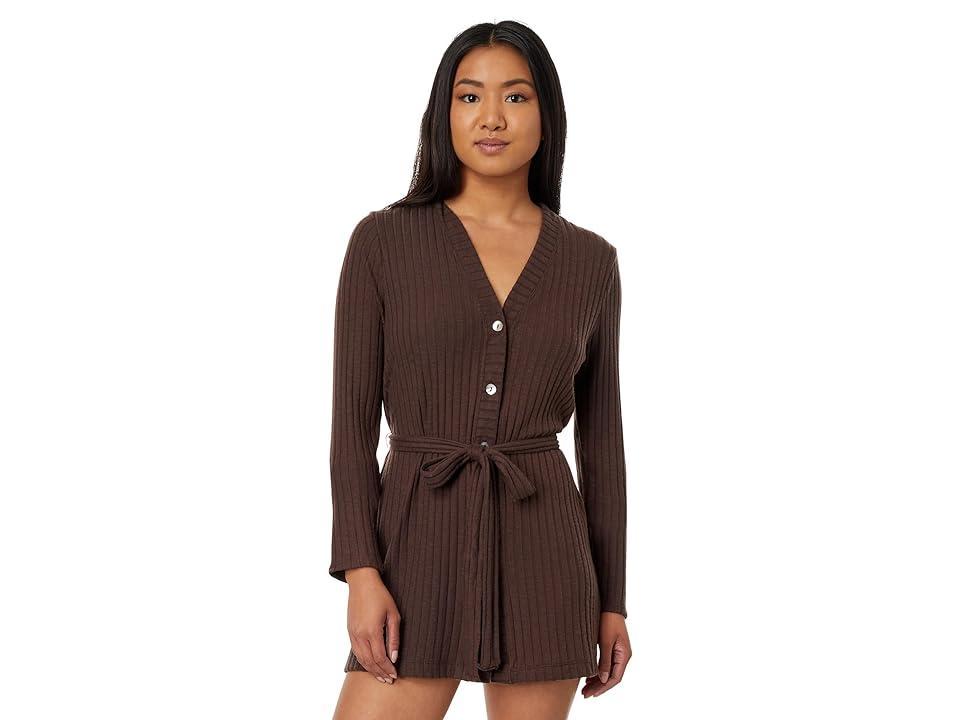 Michael Stars Celeste Long Sleeve Cardigan Dress (Java) Women's Dress Product Image