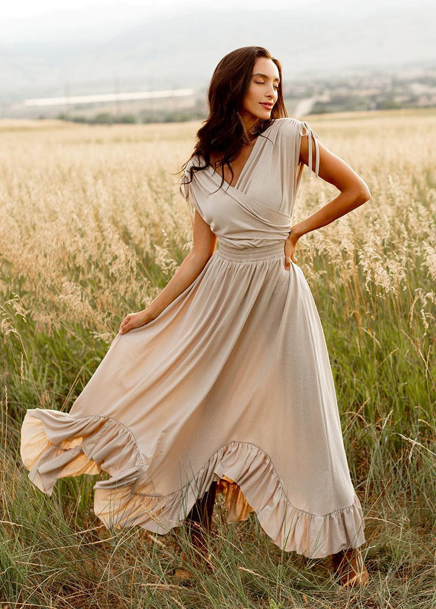 Giovanna Dress in Light Taupe product image