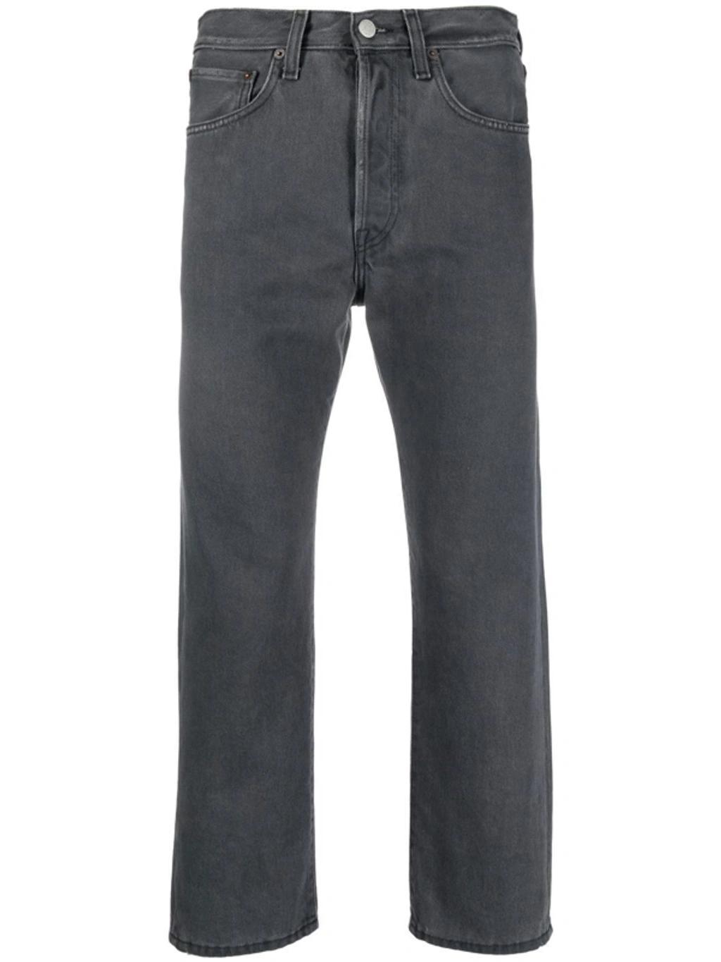 Straight-leg Cropped Jeans In Grey Product Image