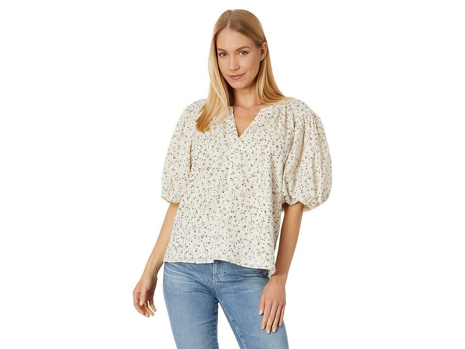 Vince Camuto Floral Print Puff Sleeve Blouse Product Image