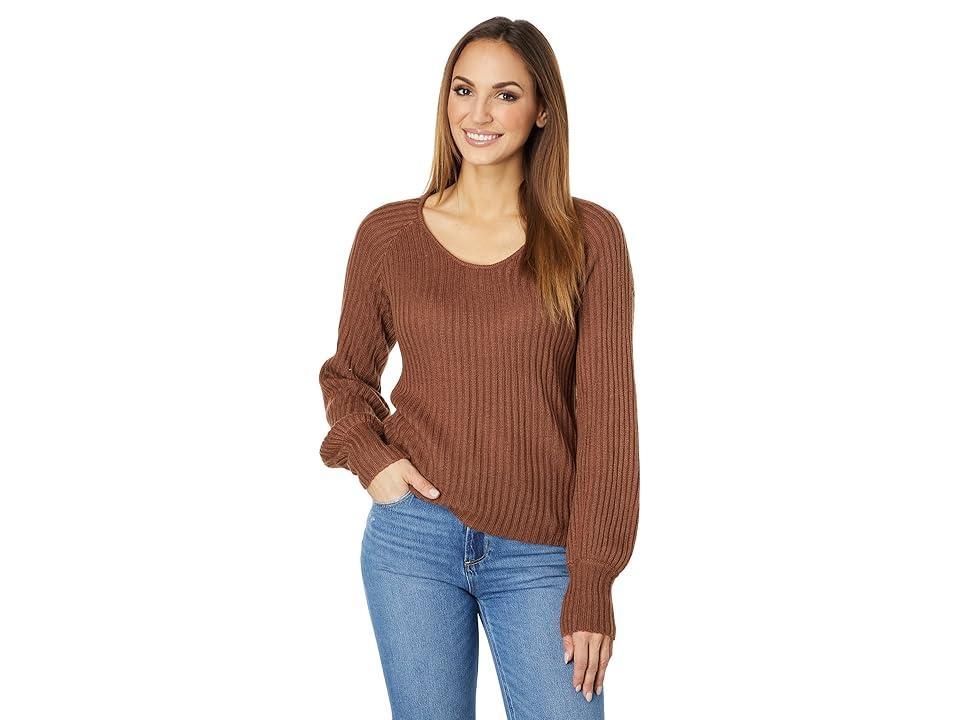 Saltwater Luxe Rickie Long Sleeve Scoop Neck Sweater (Spice) Women's Clothing Product Image