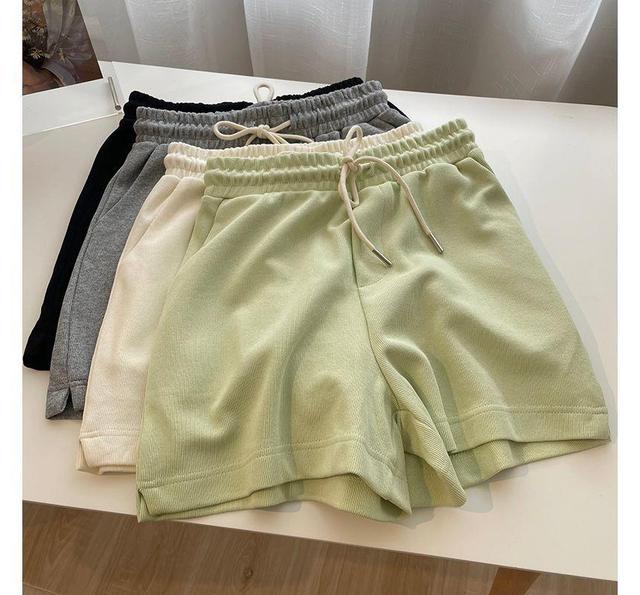 High Waist Wide Leg Sweatshorts Product Image