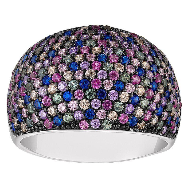 Sterling Silver Multi-Color Spinel Ring, Womens Product Image