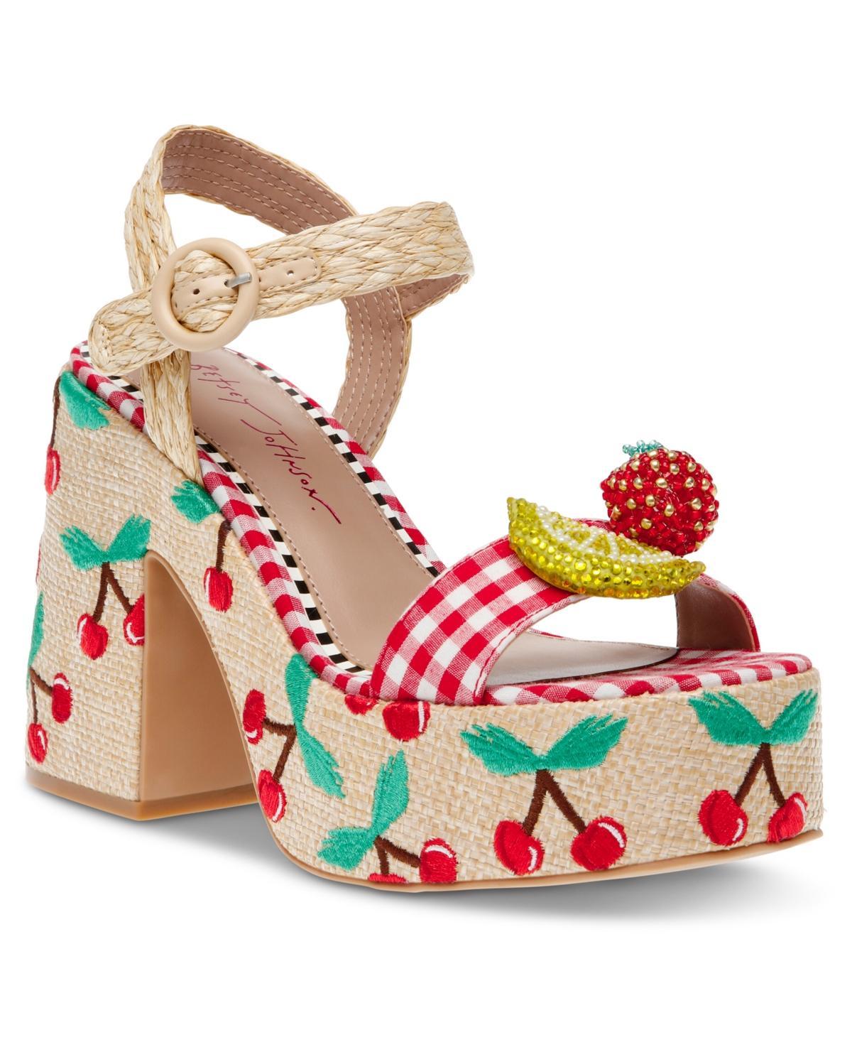 Betsey Johnson Womens Cheyne Platform Dress Sandals Product Image