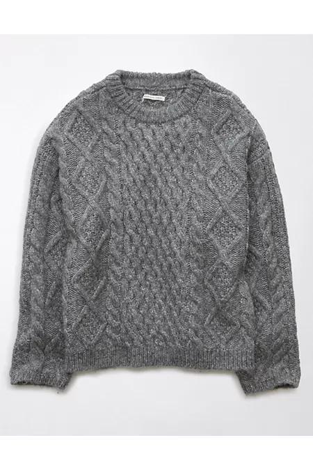 AE Oversized Cable Knit Sweater Womens Product Image