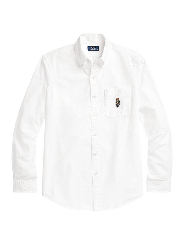 Mens Cotton Button-Down Shirt Product Image