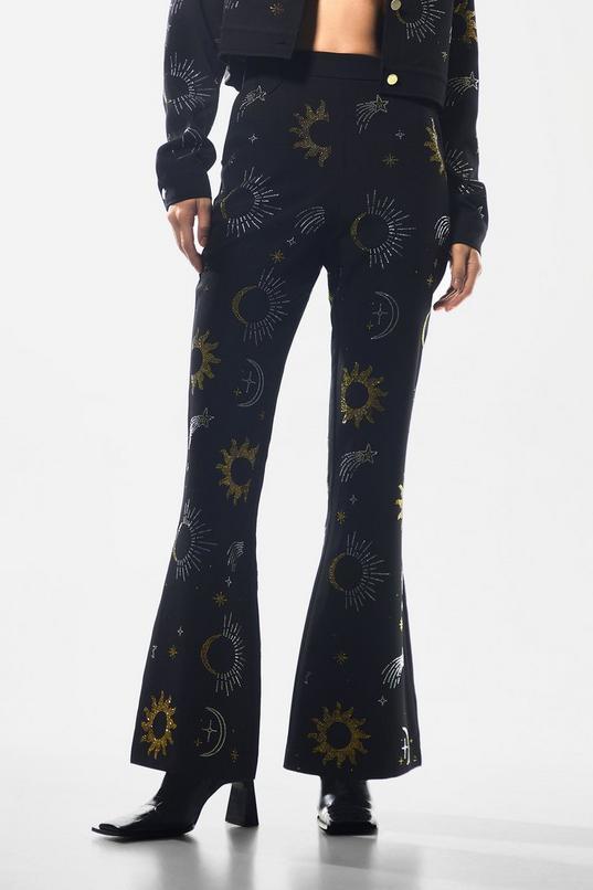 Premium Celestial Tailored Flare Pants Product Image