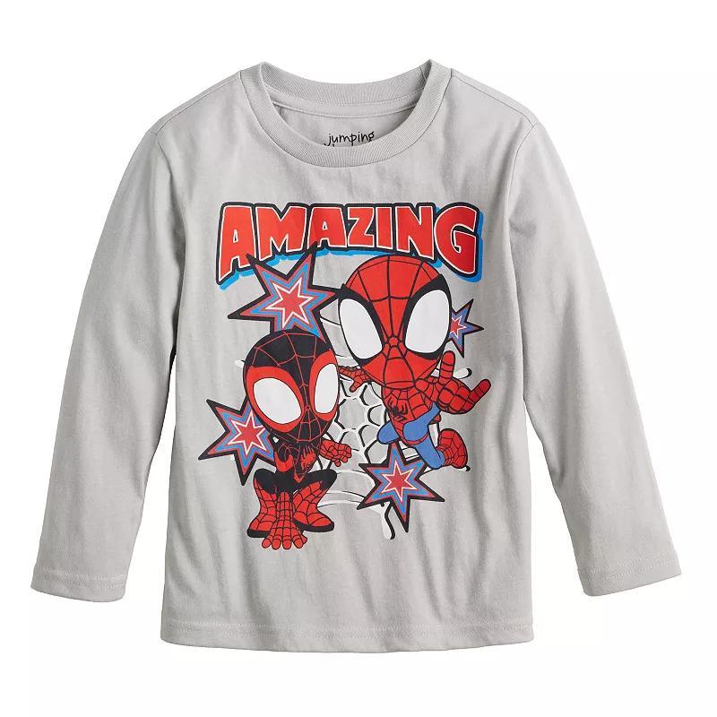 Baby & Toddler Boys Jumping Beans Marvel Spider-Man Amazing Long Sleeve Graphic Tee, Toddler Boys Product Image