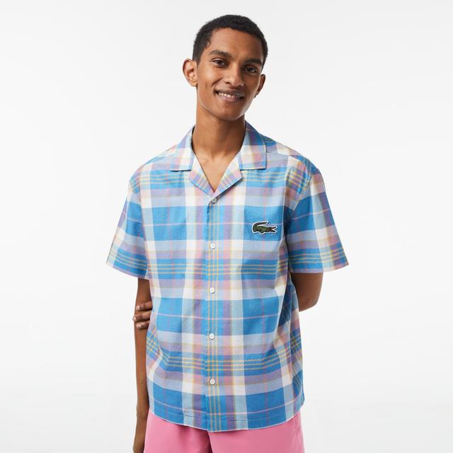 Men’s Short Sleeve Organic Cotton Check Shirt Product Image