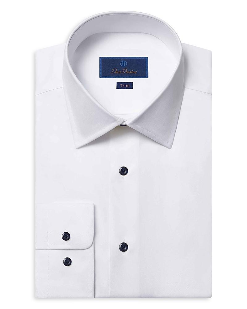 David Donahue Trim Fit Super Fine Twill Dress Shirt Product Image