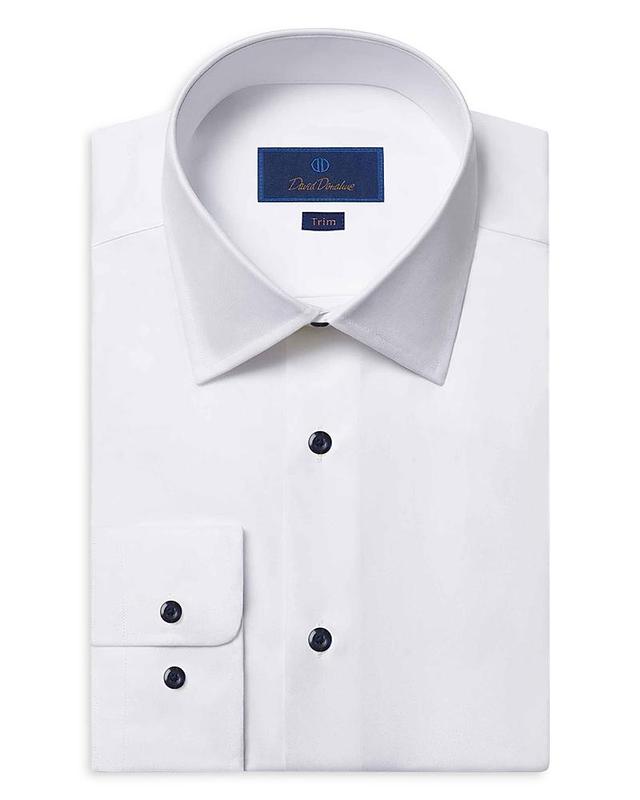 David Donahue Trim Fit Super Fine Twill Dress Shirt Product Image