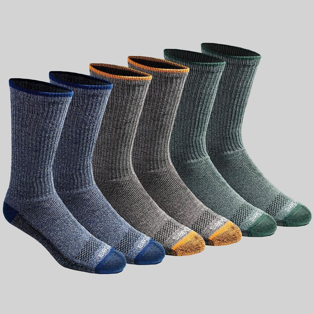 Dickies Mens 6pk Dri-Tech Tipped Crew Socks - 6-12 Product Image