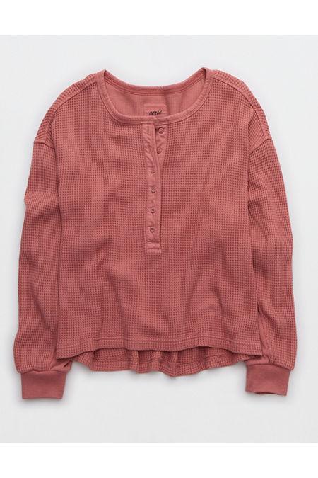 Aerie Waffle Henley Shirt Women's Product Image