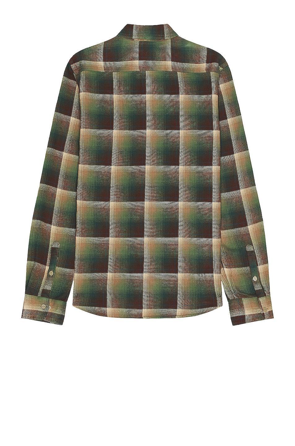 Schott Plaid Cotton Flannel Shirt in Dark Green Product Image