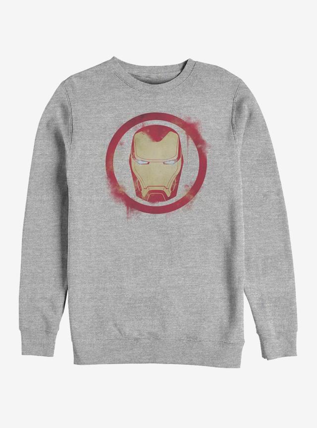 Marvel Avengers: Endgame Iron Man Spray Logo Heathered Sweatshirt Product Image