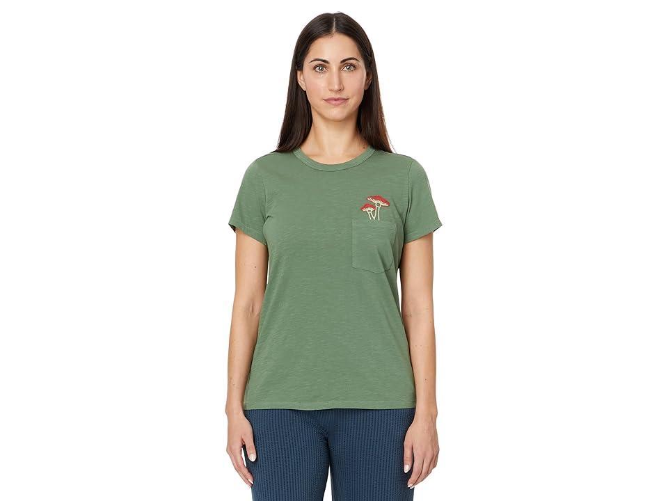 Toad&Co Primo Short Sleeve Crew Embroidered (Ivy Embroidery) Women's Clothing Product Image