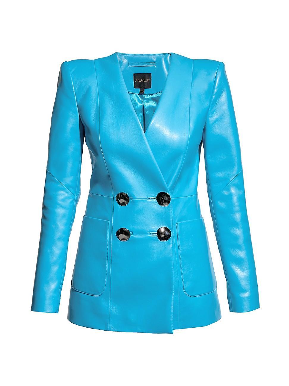 Womens Claude Recycled Leather Blazer Product Image