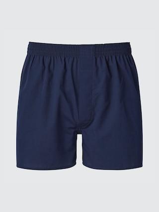 Mens Woven Trunks Navy Large UNIQLO US Product Image