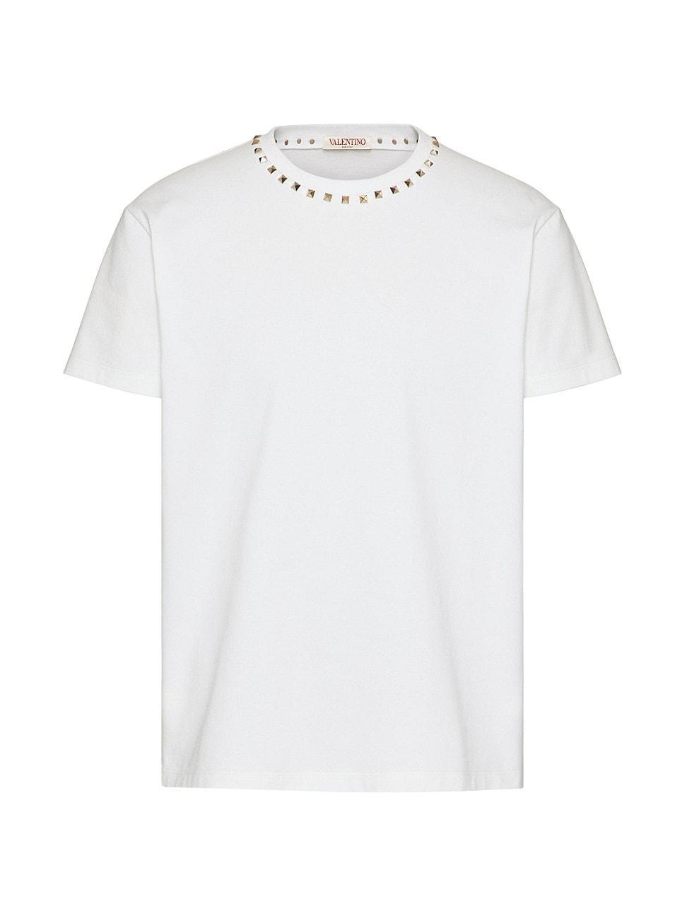 Mens Cotton Crewneck T-shirt With Untitled Studs Product Image