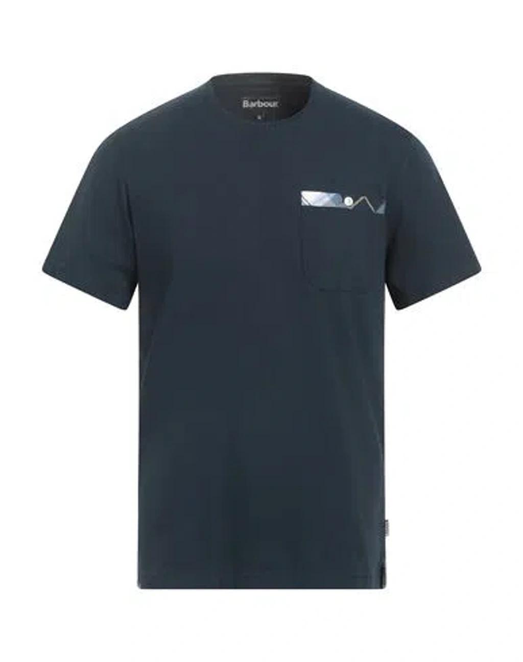 BARBOUR Man T-shirt Navy Blue Size Xxl Cotton Product Image