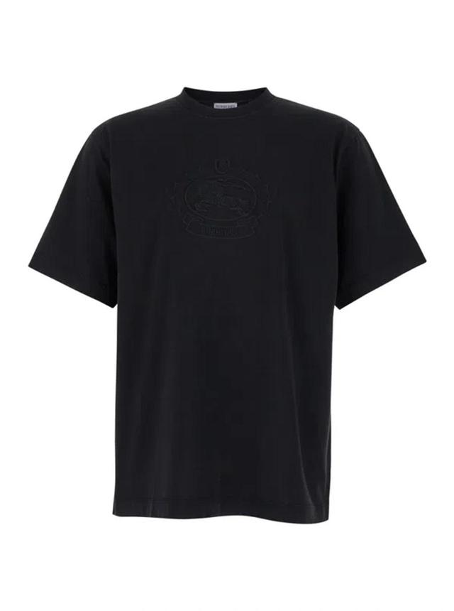 Black Embroidered Logo T-shirt Product Image