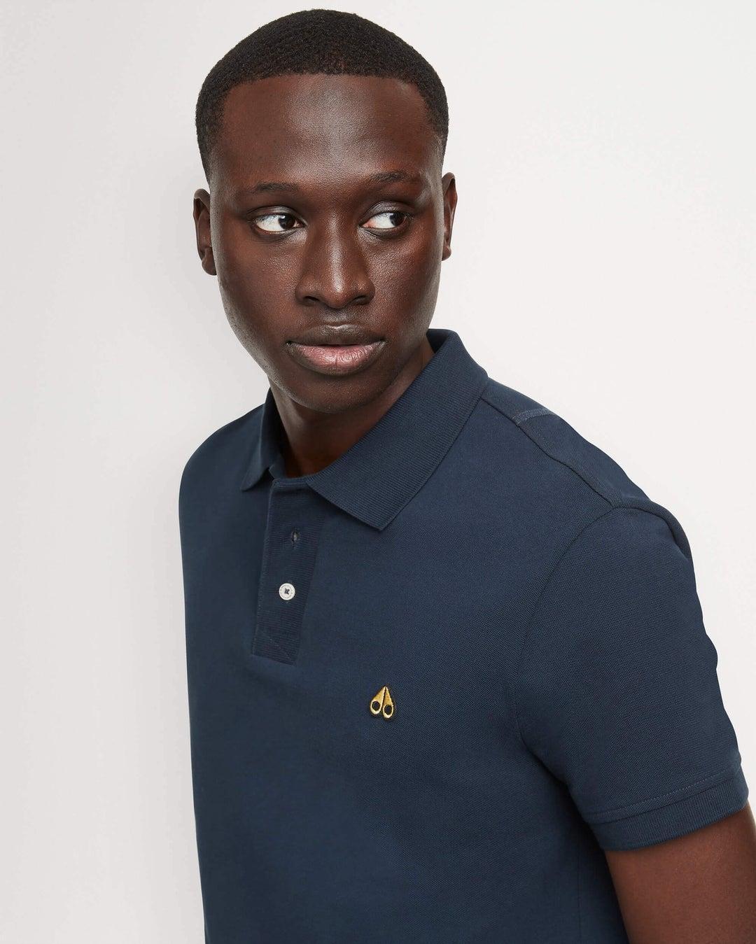 Moose Knuckles Gold Pique Polo Male Product Image